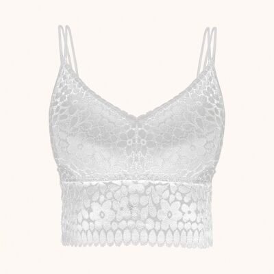 The heather bralette - white