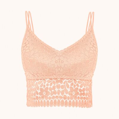 The heather bralette - nude beige