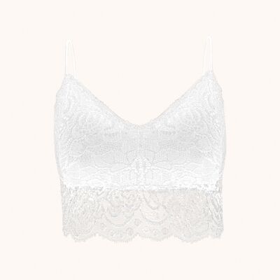 The violet bralette - white