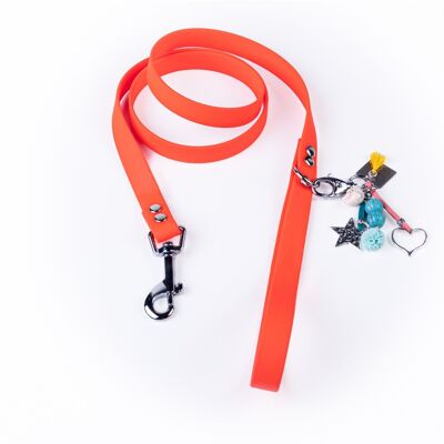 Groc Groc Lucky Dog Leash Coral Red