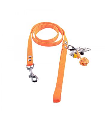 Groc Groc Lucky Dog Laisse Orange Vif Chrome 1