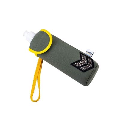 Funda para Botellas Caqui con Aplique militar Bowipi