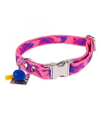 Collier pour Chien Groc Groc Lucky Camouflage Rose-M 1