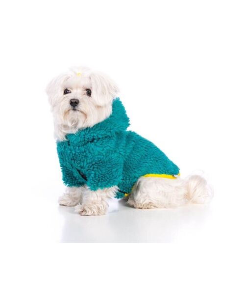 Abrigo Reversible para perro Groc Groc Vivian Verde Esmeralda-XS