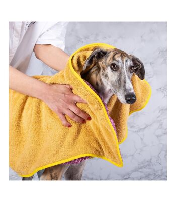 Serviette de bain pour chien Groc Groc Mandy Moutarde- 4