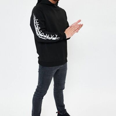 Zanouchi Arm Print Hoodie - Black