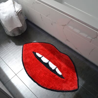 Alfombra de baño con forma de labios