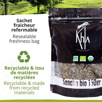 Thé vert bio de Chine - Sencha - Poche vrac - 150g 7