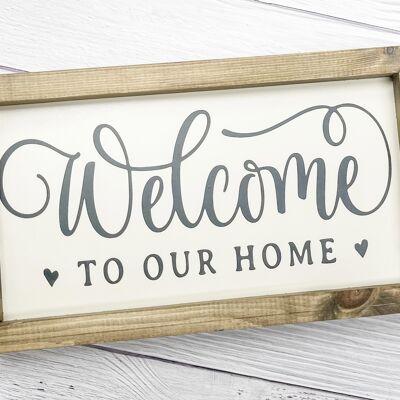Welcome To Our Home - Black - White
