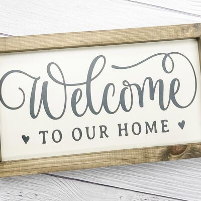 Welcome To Our Home - Cream - Black