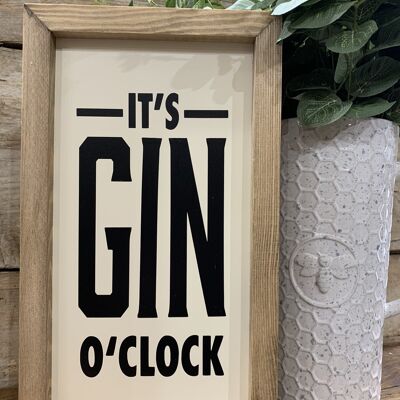 It's Gin O'Clock - Cream - Black