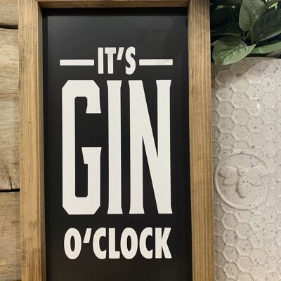 It's Gin O'Clock - Mid Grey - Black