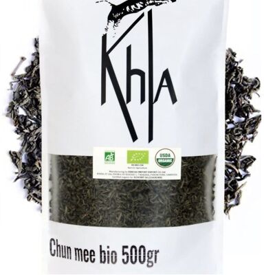 Organic green tea from China - Chun Mee - Bulk pouch - 500g