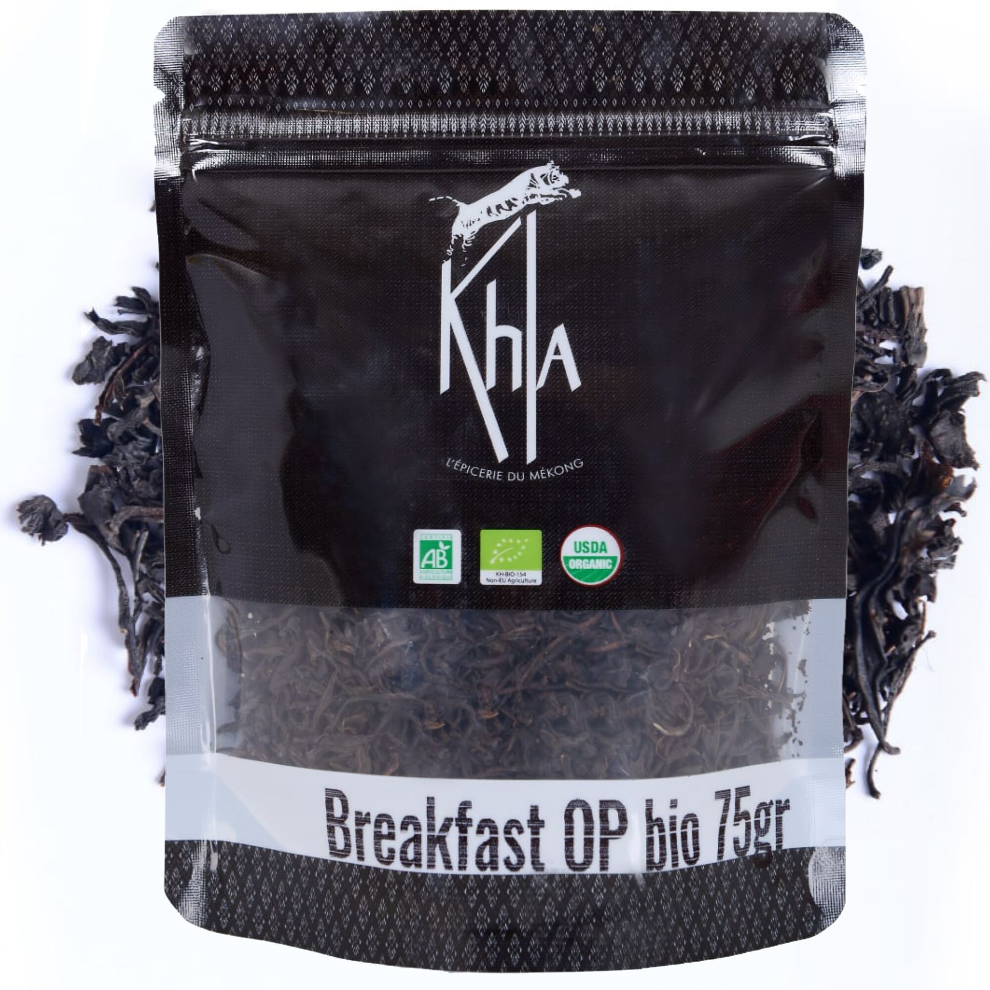 Thé noir bio du Sri Lanka - Breakfast OP - Poche vrac - 75g