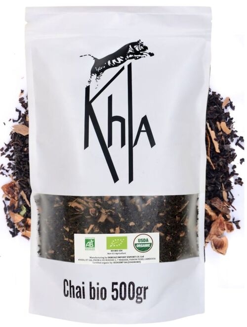 Thé noir bio du Sri Lanka - Chaï - Poche vrac - 500g