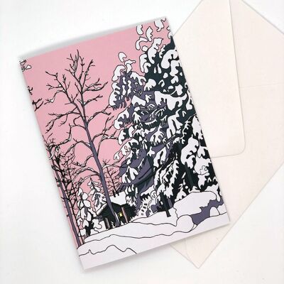 Pink Winter Sky - Card