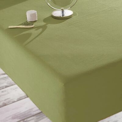 Fitted Sheet, Olive Green - Super King