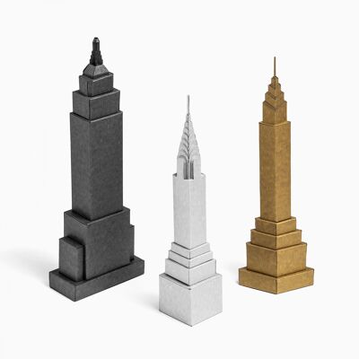 Kit de modelo de papel de rascacielos inspirado en Art Déco