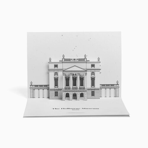 The Holburne Museum Greetings from Bath Pop-Up Card  - White