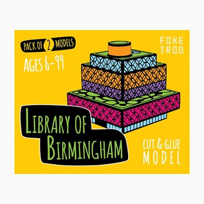 Kit de maquette en papier de la bibliothèque de Birmingham