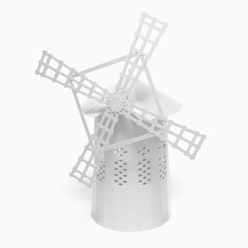 Kit de modèle de papier moulin à vent blanc 2