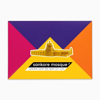 Kit de maquette en papier de la mosquée Sankore de Tombouctou - Kit imprimé