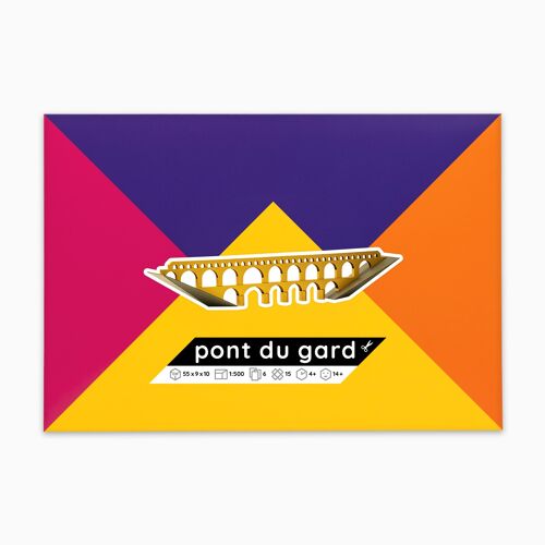 Pont du Gard Bridge Paper Model Kit  -  Printed Kit