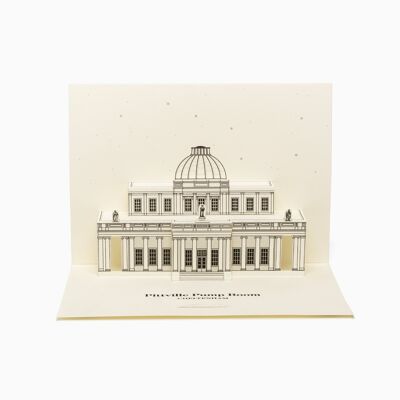 Pittville Pump Room Greetings from Cheltenham Pop-Up Card - Crema