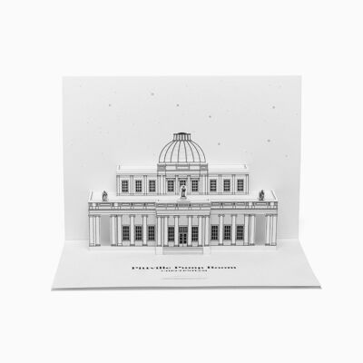 Pittville Pump Room Greetings from Cheltenham Pop-Up Card - White