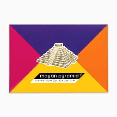 Kit de modelo de papel de la pirámide maya