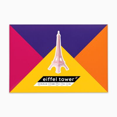 Eiffel Tower Paper Model Kit - Pink