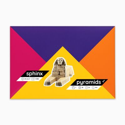Kit de modelo de papel de esfinge y pirámides egipcias