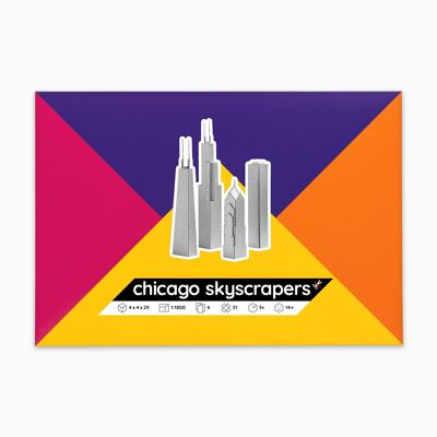 Kit de maquette en papier des gratte-ciel de Chicago