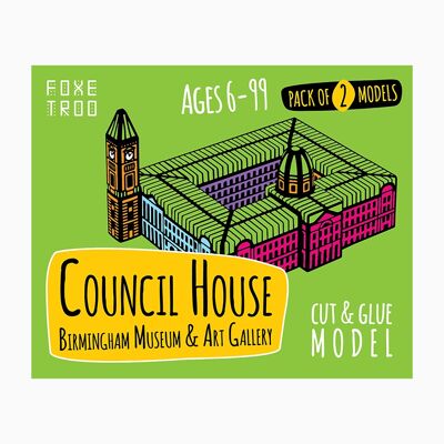 Kit modello di carta della casa del consiglio di Birmingham