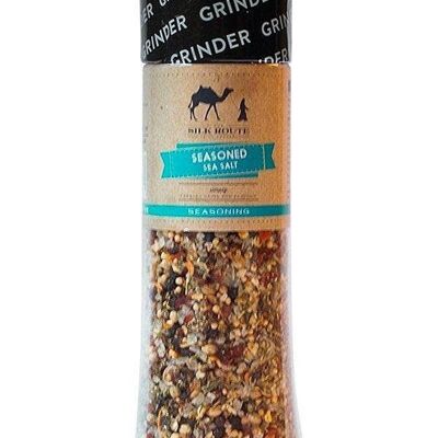 Giant Seasoned Salt Grinder by Silk Route Spice Company - Mixed Salt and Spices 245g
