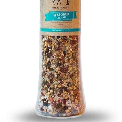 Giant Seasoned Salt Grinder by Silk Route Spice Company - Mixed Salt and Spices 245g