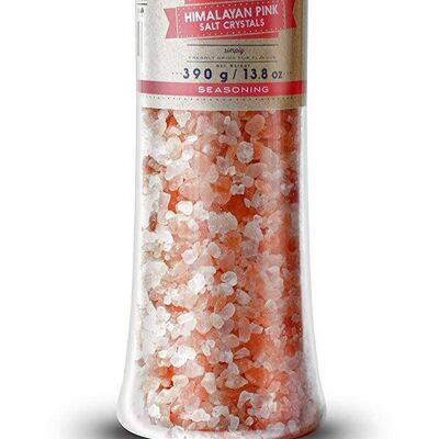 Giant Himalayan Pink Salt Grinder by Silk Route Spice Company - Pink Salt Crystals 390g