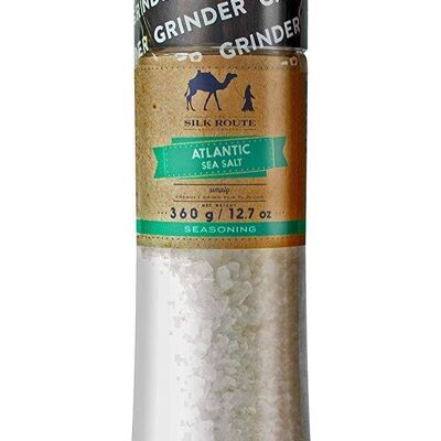 Giant Atlantic Sea Salt Grinder by Silk Route Spice Company - Sea Salt Crystals 360g