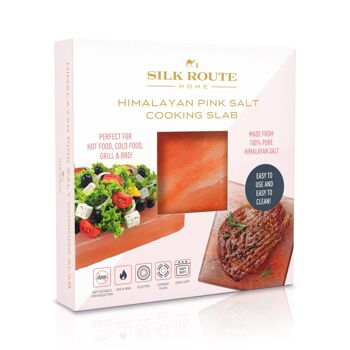 Dalle de sel rose de l'Himalaya par Silk Route Spice Company - Pierre de cuisson/dalle pour saisir et servir 1