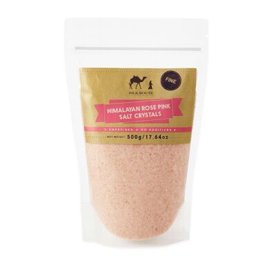 Sal rosa del Himalaya en bolsa fina de 0,5 kg de Silk Route Spice Company - Bolsa resellable de 500 g