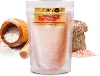 Sachet fin de sel rose de l'Himalaya de 1 kg par Silk Route Spice Company - Sachet refermable de 1 kg 4