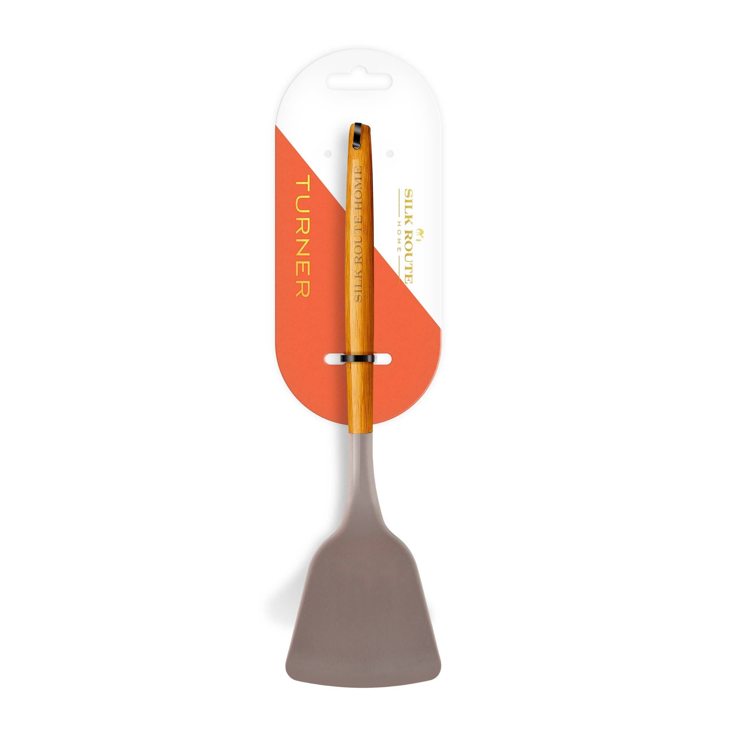 Acacia Wood & Grey Silicone Turner