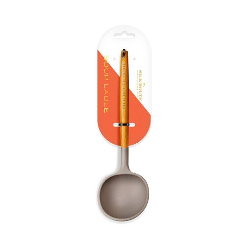 Soup Ladle by Silk Route Spice Company - Acacia Wood & Silicone Utensil Range