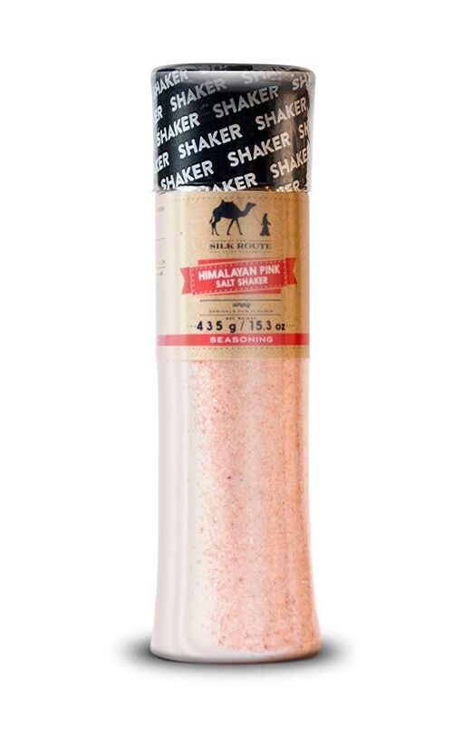 Giant Himalayan Pink Salt Shaker by Silk Route Spice Company - Pink Salt 435g