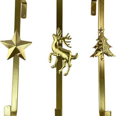 Metal Christmas pendant - Gold - set of 3