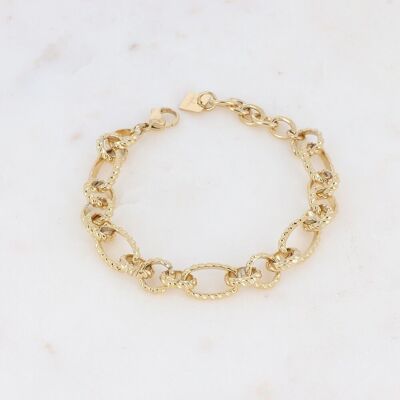 Golden Meryl bracelet - twisted effect mesh