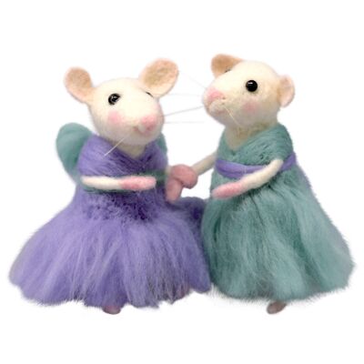 Mohn & Gänseblümchen Mäuse Nadelfilzen Bastelset