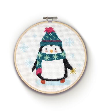 Kit de point de croix pingouin 1