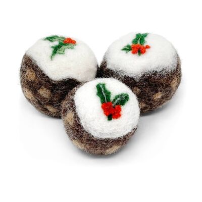 Christmas Puddings Needle Felting Craft Kit