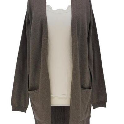 Längere Jacke "taupe"